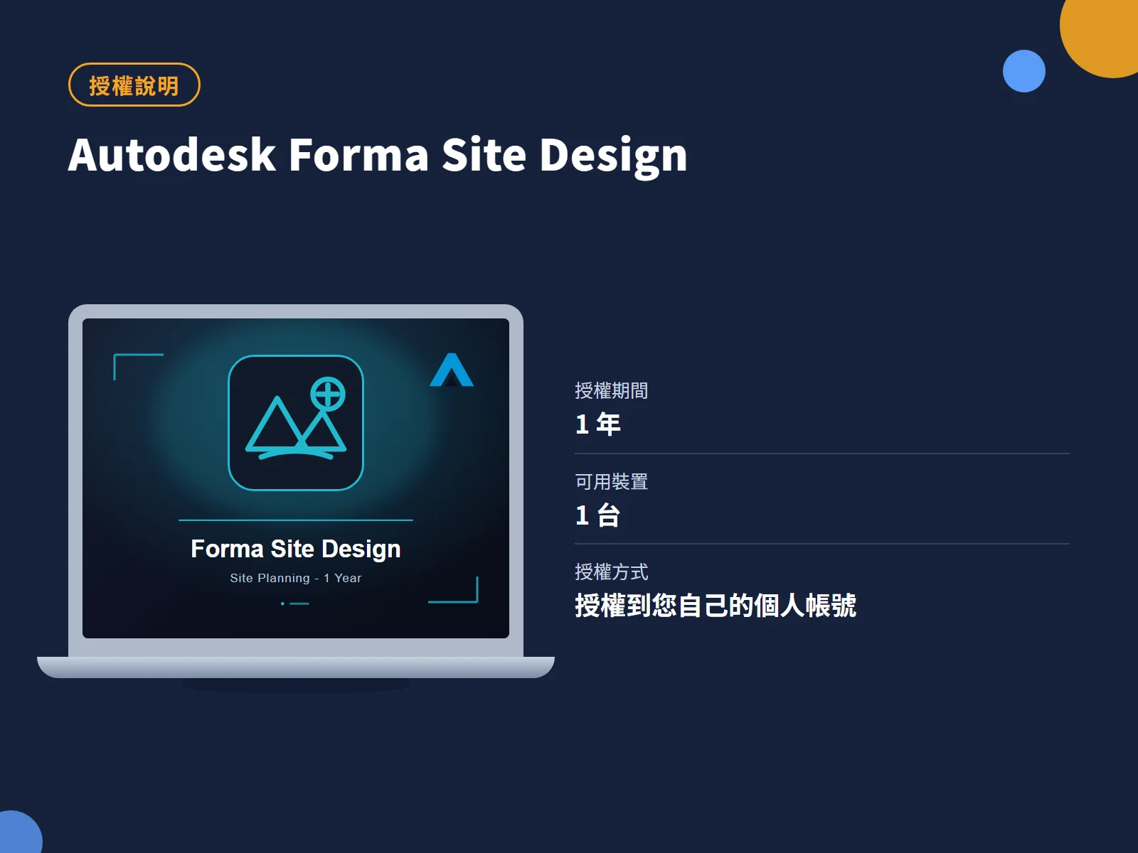 Autodesk Forma Site Design 授權說明