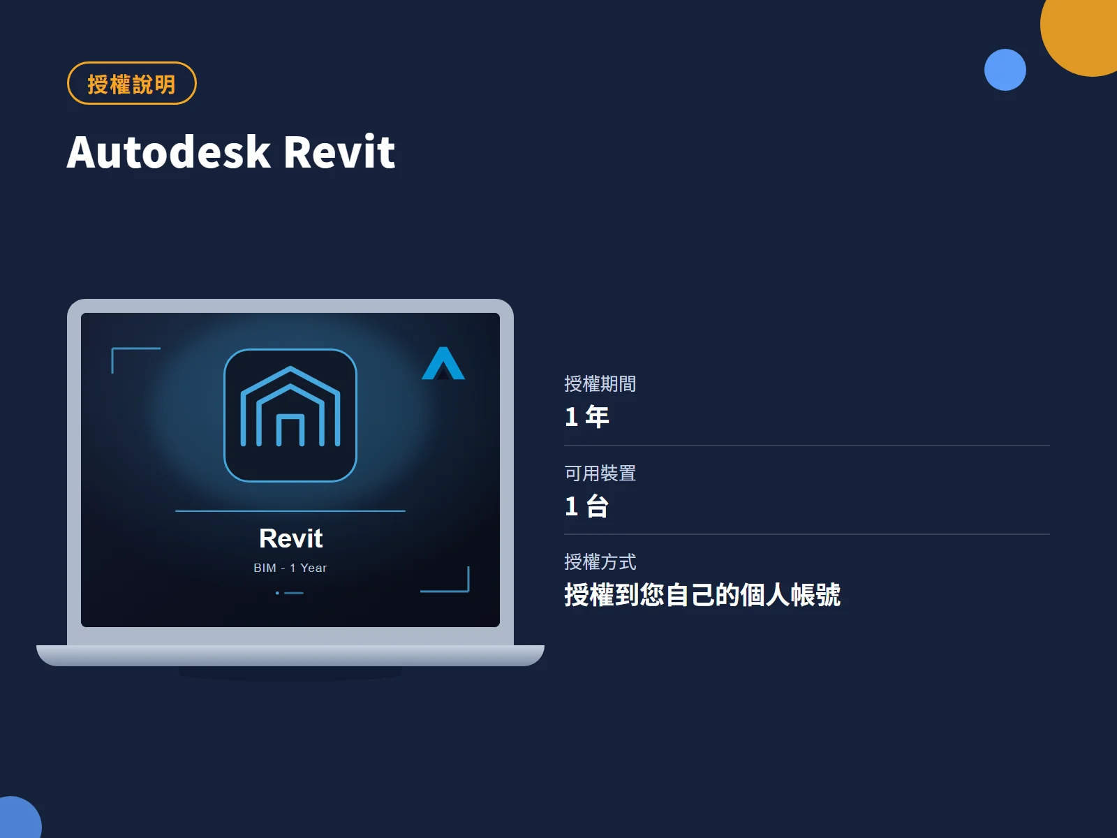 Autodesk Revit 授權說明