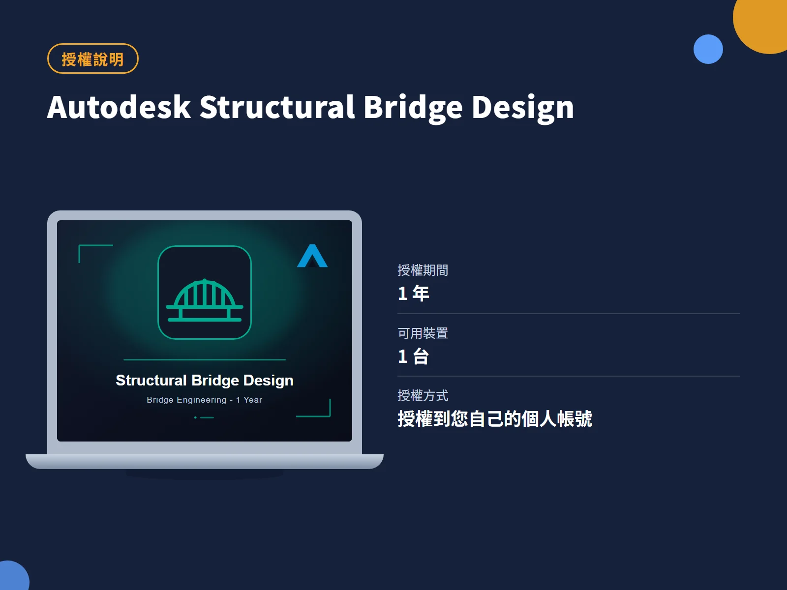 Autodesk Structural Bridge Design 授權說明